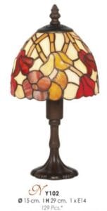 Petite lampe TIFFANY au décor floral