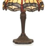 Lampe TIFFANY orné de libellules et de perles en verre