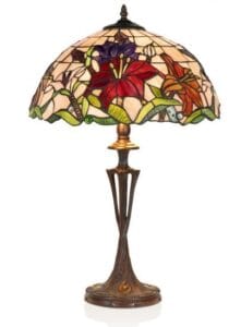 Lampe TIFFANY au décor floral