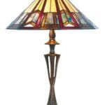 Lampe TIFFANY au décor art-déco