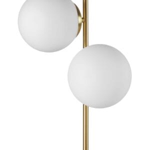 Lampe métal doré verres opales