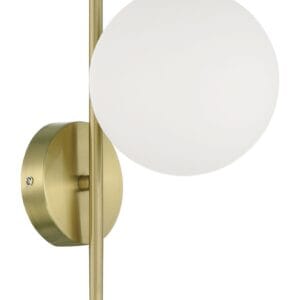 Applique métal doré verre opale