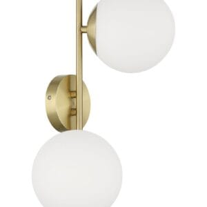 Applique métal doré verres opales