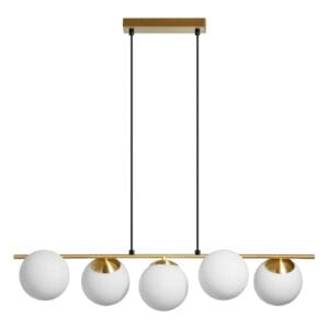 Lustre métal doré verres opales