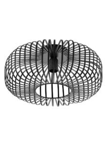 Plafonnier finition noire