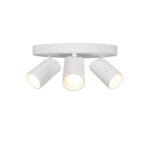 Plafonnier 3 spots orientables GU10 métal blanc