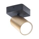 Spot orientable GU10 métal noir/doré