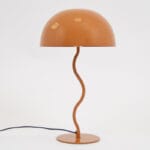 Lampe métal émaillé terracotta Ht 52 cm