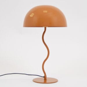 Lampe métal émaillé terracotta Ht 52 cm