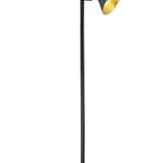 Lampadaire 2 spots noir/feuille Or