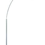 Lampadaire arc chrome abat-jour acrylique opale