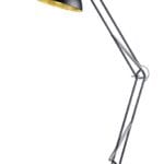 Lampadaire articulé noir/feuille Or